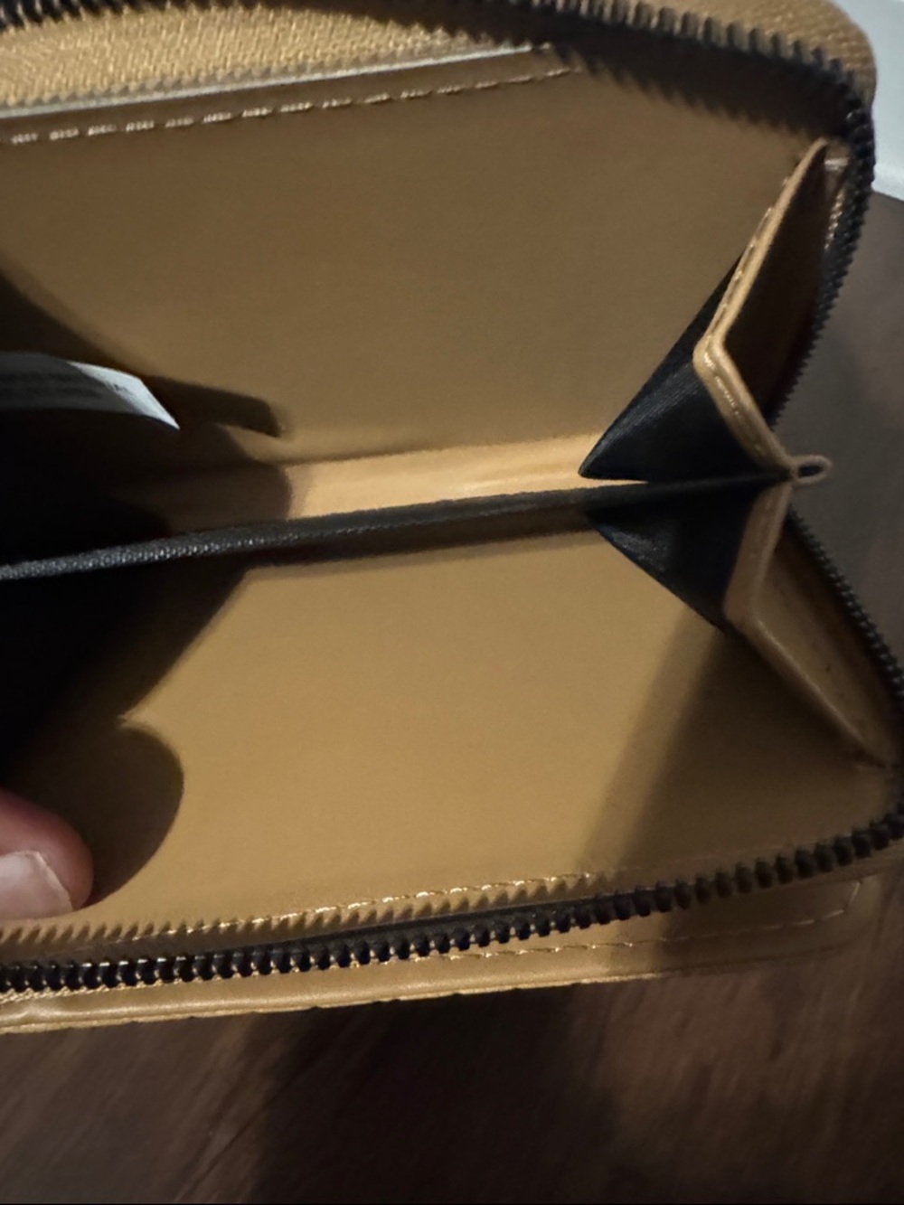 Gold Quilted Stud Accent Women's Clutch - Picture 3 of 4
